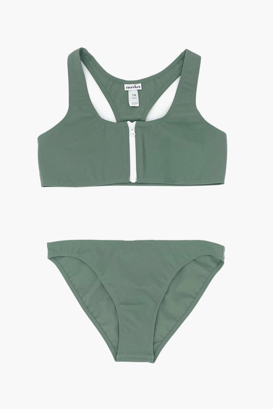 Girls Swimsuit MISKA Paris 2-Piece - Safari Green – Mini Ruby