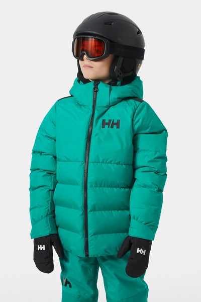 Boys Jacket - Ski Helly Hansen Kvitfjell Race Puffy Jacket Signal Green