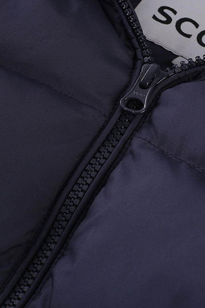 Girls Down Coat Scout Valerie - Navy zipper
