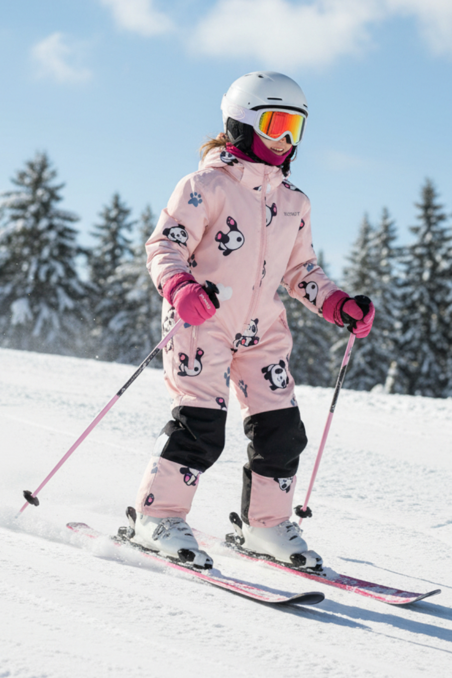 Kids Snowsuit Scout Panda – Mini Ruby