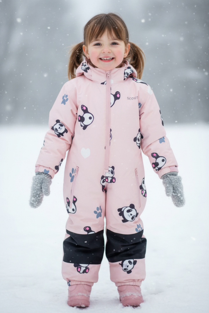 Kids Snowsuit Scout Panda – Mini Ruby