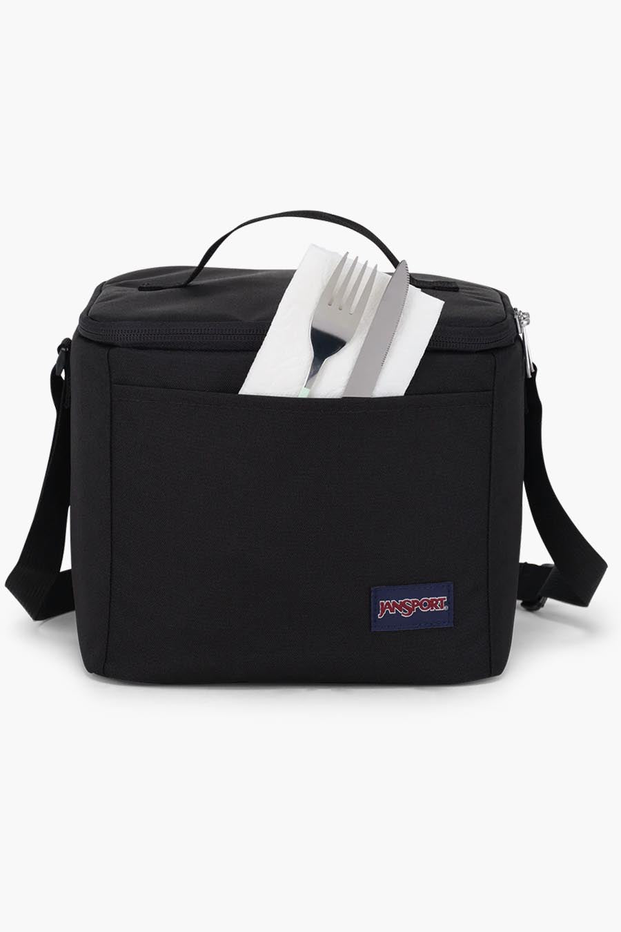 jansport black lunch box Super Snack Style:5000D-H 4542 fish hook Quick 9 x 7.5 x Herschel Saco