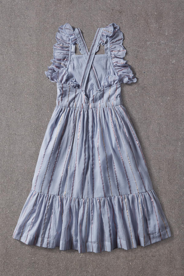 Nellystella Elina Dress - Blue Lurex Stripe