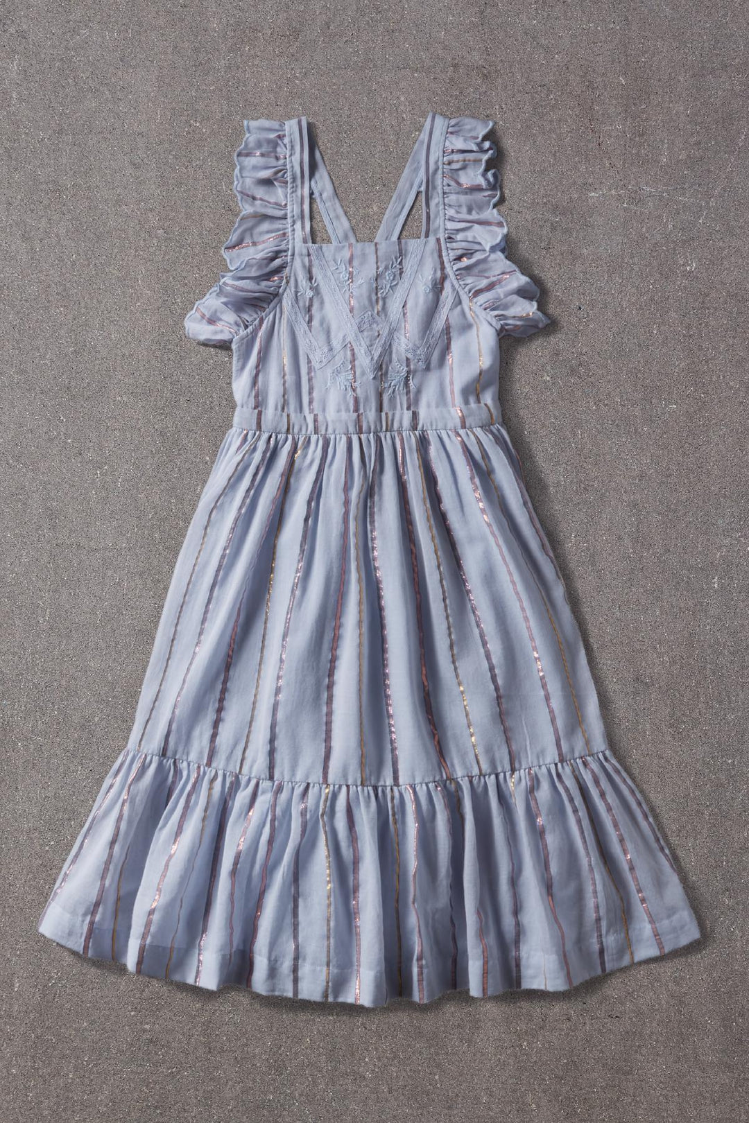 Nellystella Elina Dress - Blue Lurex Stripe