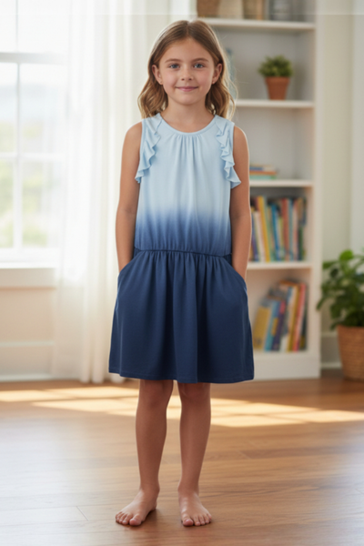Girls Dress Imoga Jill Navy