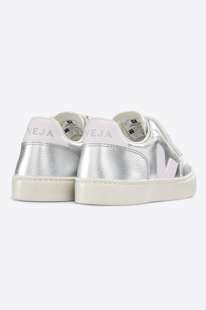 Kids Shoes Veja V-12 - Silver Lassi back