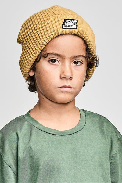 Boys Hat Munster Kids Wolf Beanie Mustard