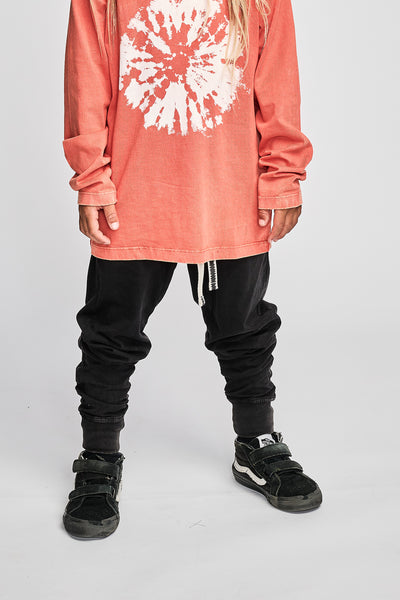 Boys Pants Munster Kids Stitched Up Washed Black