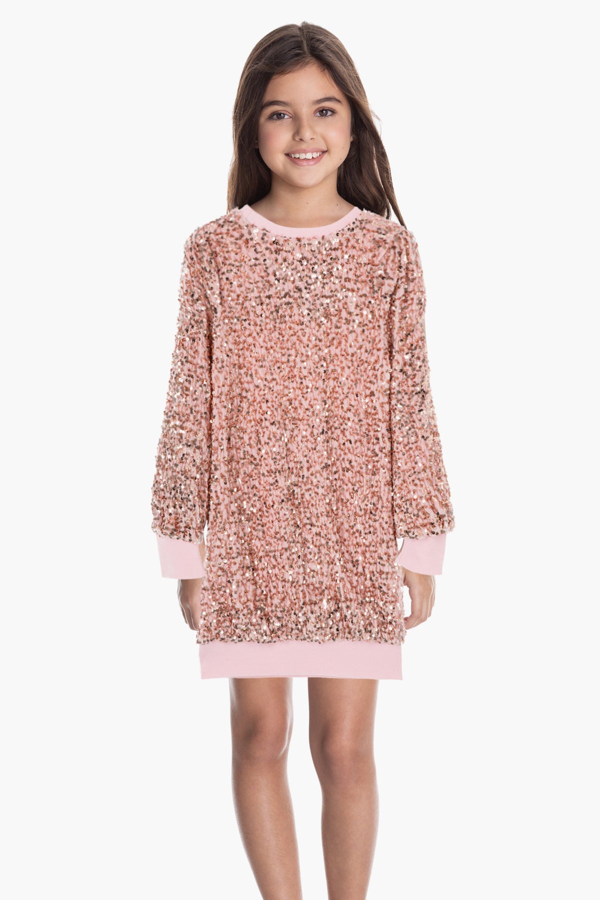Girls Dress Habitual Kids Sequin - Pink Mini Ruby Girls Dress Habitual Kids Sequin - Pink Mini Ruby