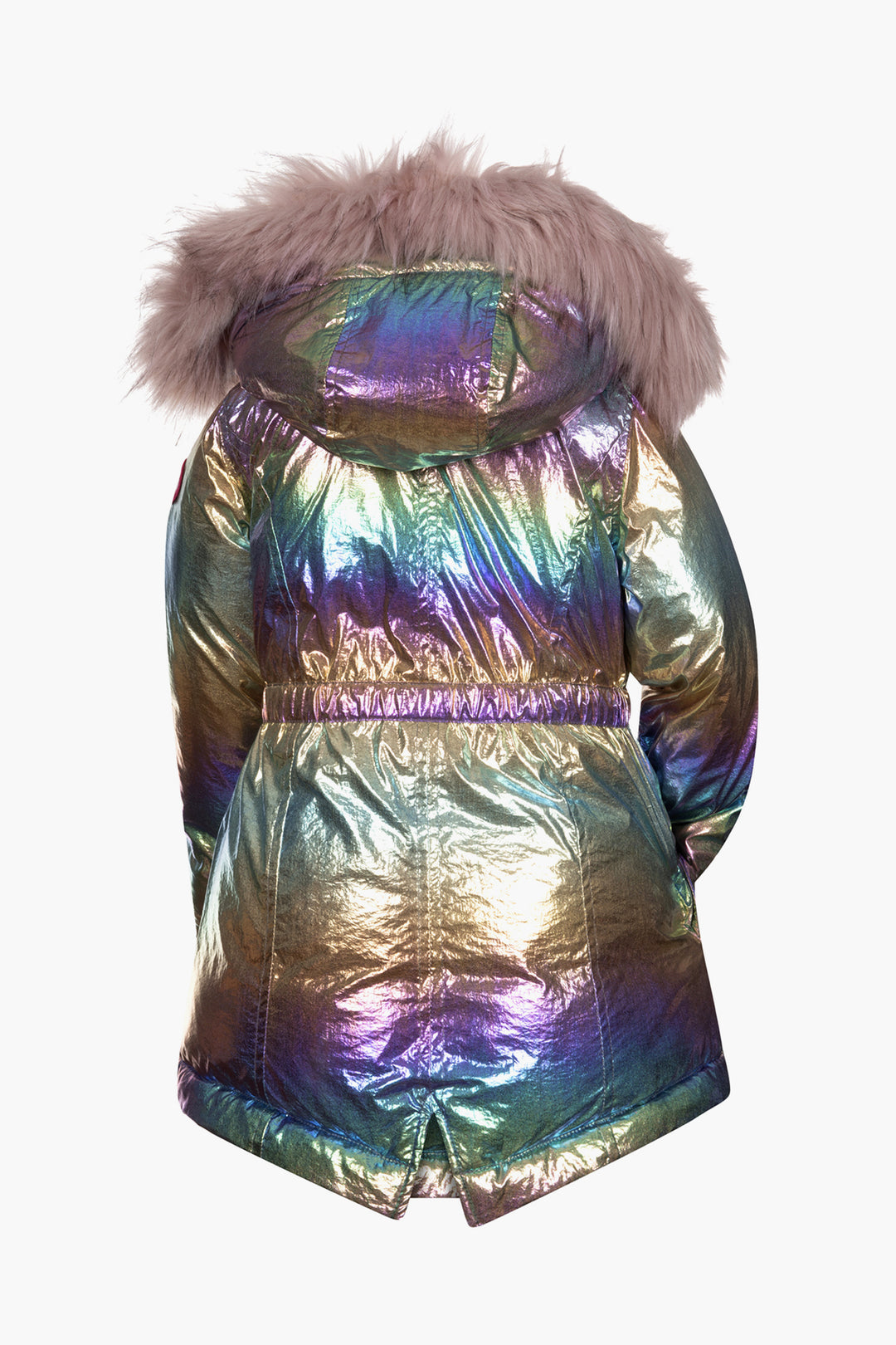 Appaman Rainbow Ombre Middie Puffer Girls Coat Size 3 left Mini Ruby