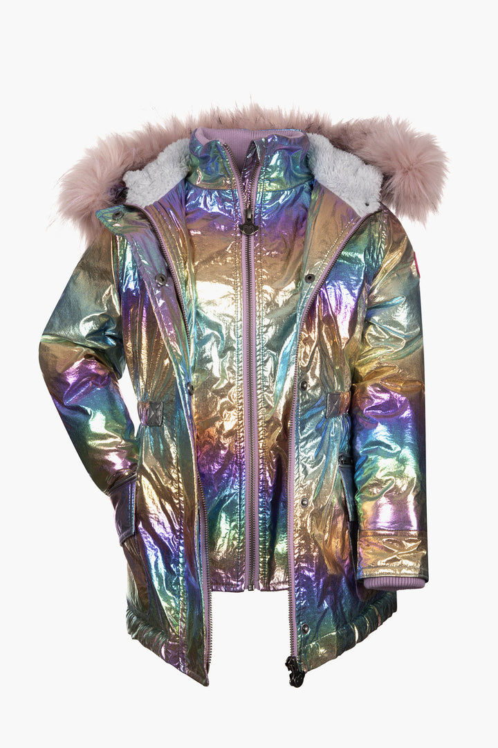 Appaman Rainbow Ombre Middie Puffer Girls Coat