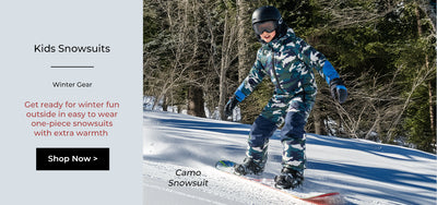 kids snowsuits, kids ski jackets camo