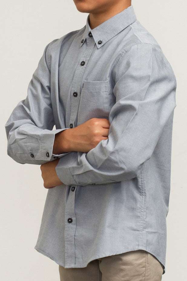 RVCA That'll Do Oxford Longsleeve - Pavement