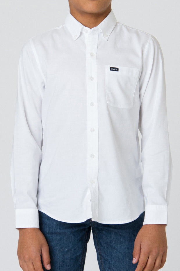 RVCA That'll Do Oxford Longsleeve - White