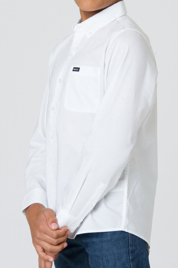 RVCA That'll Do Oxford Longsleeve - White