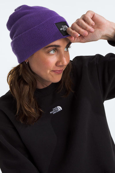 Girls Hat North Face Big Box Beanie Peak Purple