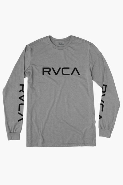 RVCA Big Rvca Long Sleeve Boys T-Shirt - Grey
