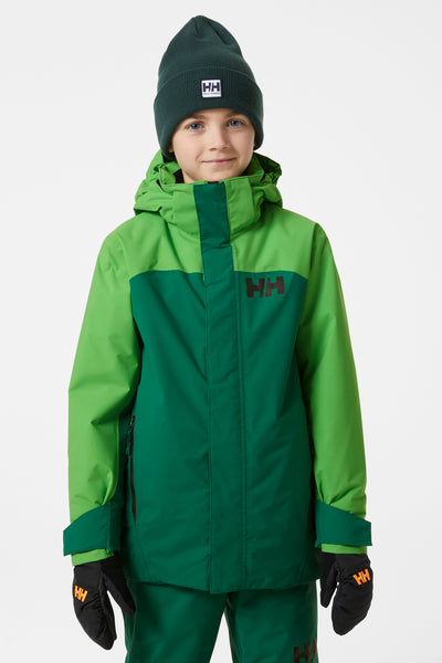 boys ski jacket helly hansen green malachite