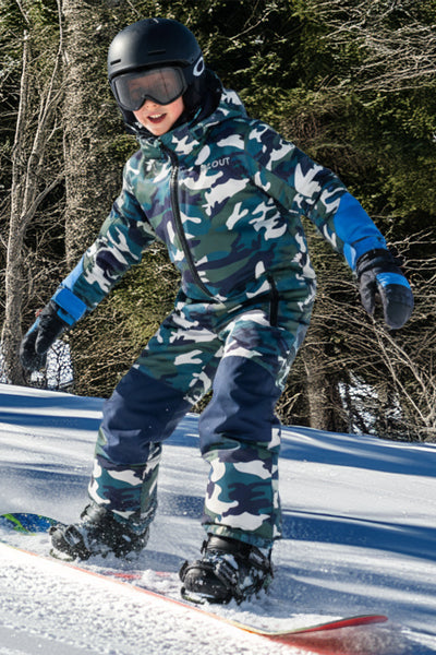 kids snowsuit camo