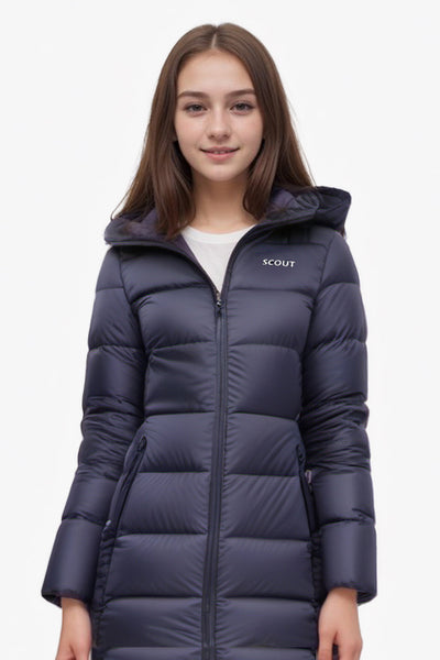 Girls Down Coat Scout Valerie - Navy