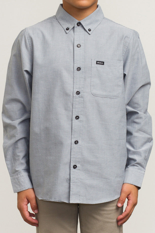 RVCA That'll Do Oxford Longsleeve - Pavement