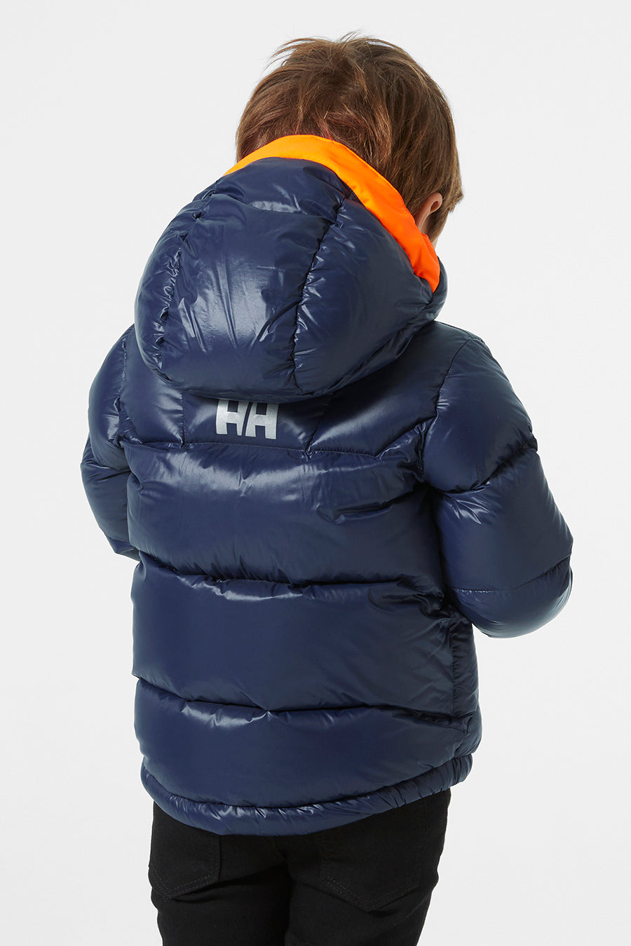Boys Jacket - Ski Helly Hansen Isfjord Down Jacket Navy back