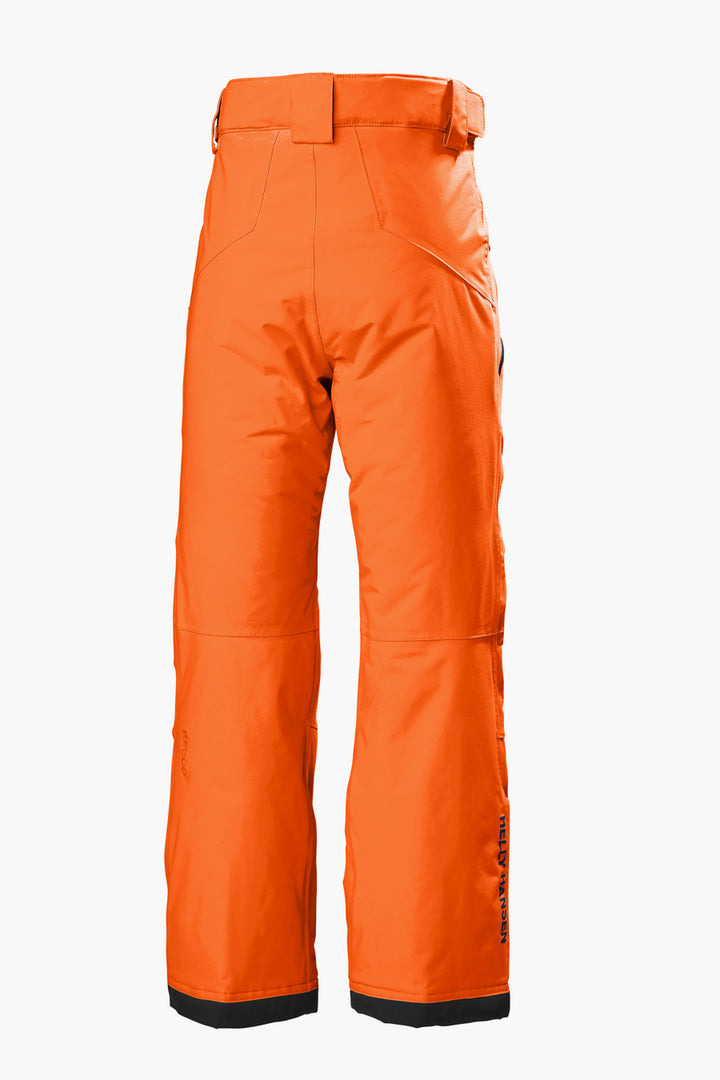 Kids Snowpants Helly Hansen Legendary Neon Orange flat back