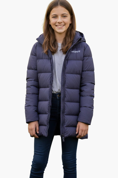 girls down coat navy
