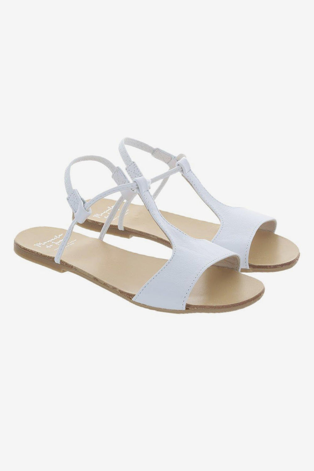 Manuela de Juan Mikonos White Sandal