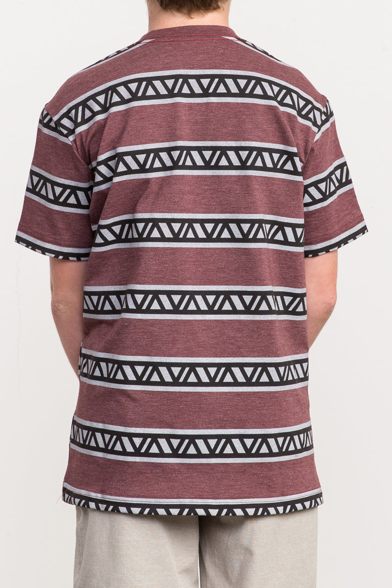 RVCA VA Repeater Short Sleeve Tee - Bordeaux
