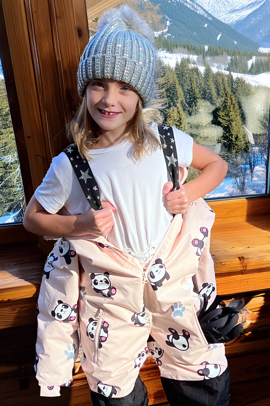 Kids Snowsuit Scout Camo shoulder straps