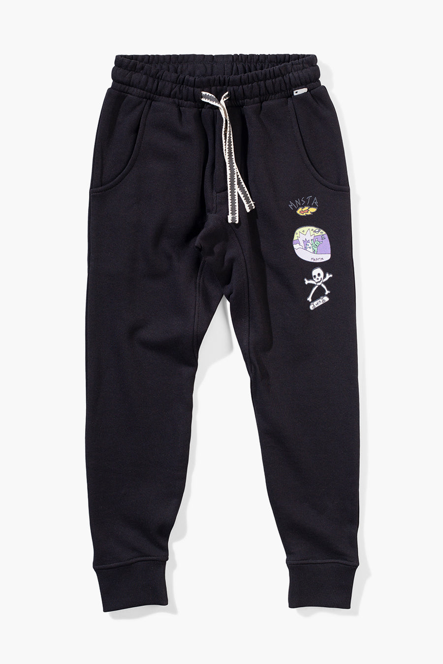Boys Pants Munster Kids Stickers Black