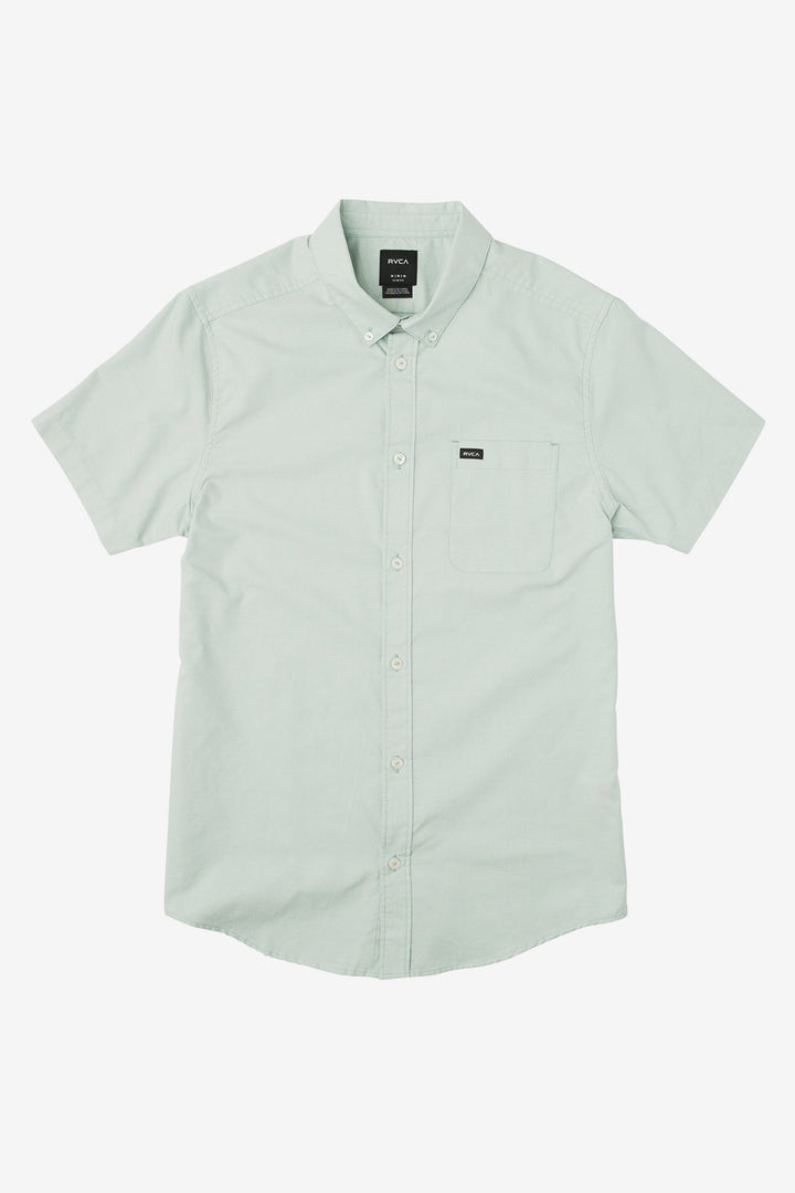 RVCA That'll Do Short Sleeve Oxford Boys Shirt - Green Haze