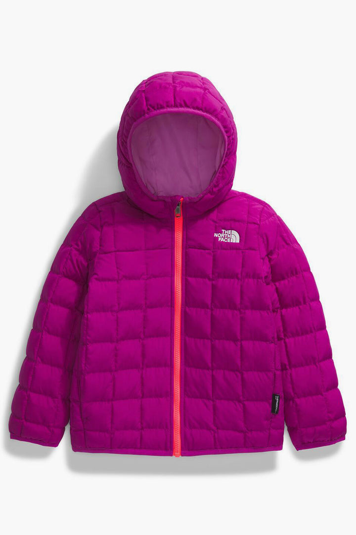 Girls Jacket North Face Reversible Thermoball Deep Mulberry close