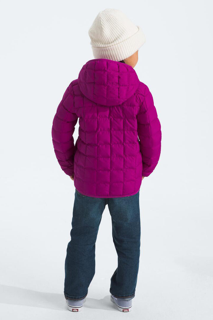 Girls Jacket North Face Reversible Thermoball Deep Mulberry back