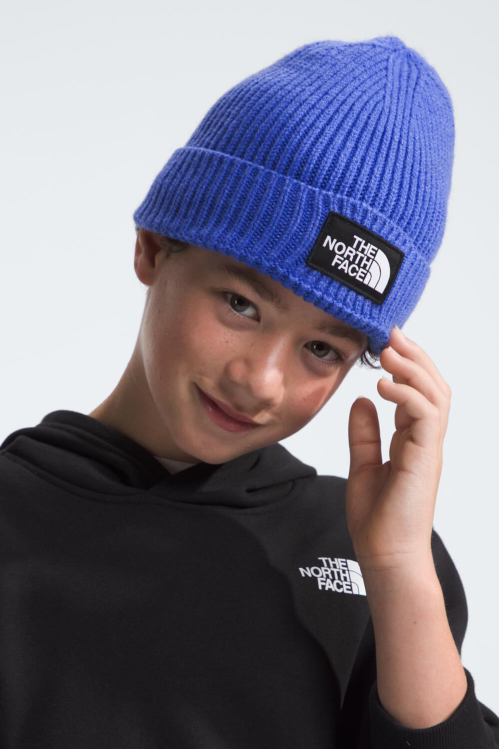 Boys Hat North Face Tnf Box Logo Cuffed Beanie Blue