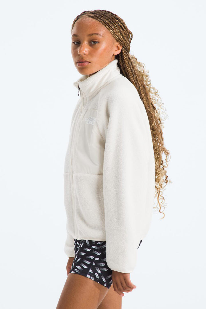Girls Jacket North Face Yumiori Fleece Jacket White Dune