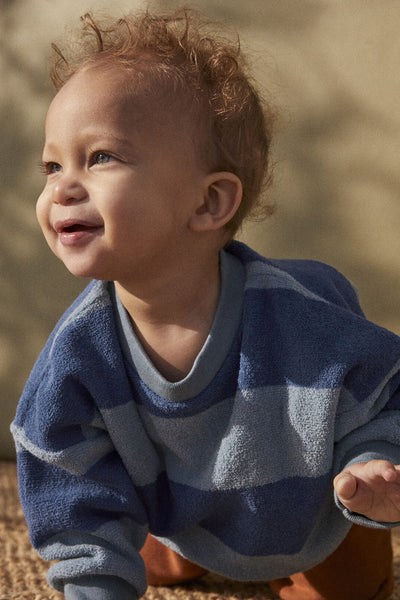Baby Boy Sweater Petit Bateau Striped Sweatshirt