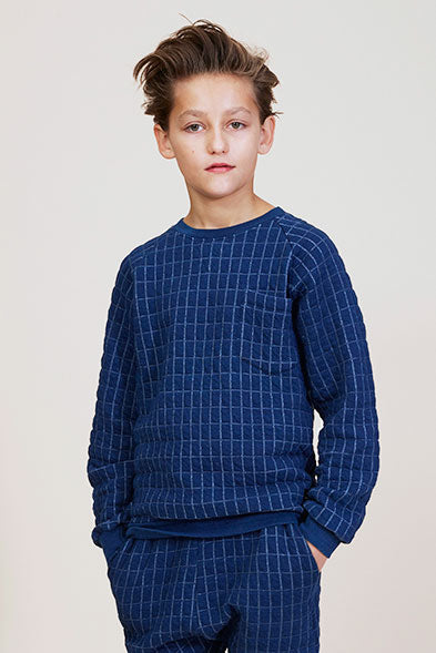Soft Gallery Beau Sweatshirt - Navy Quilt