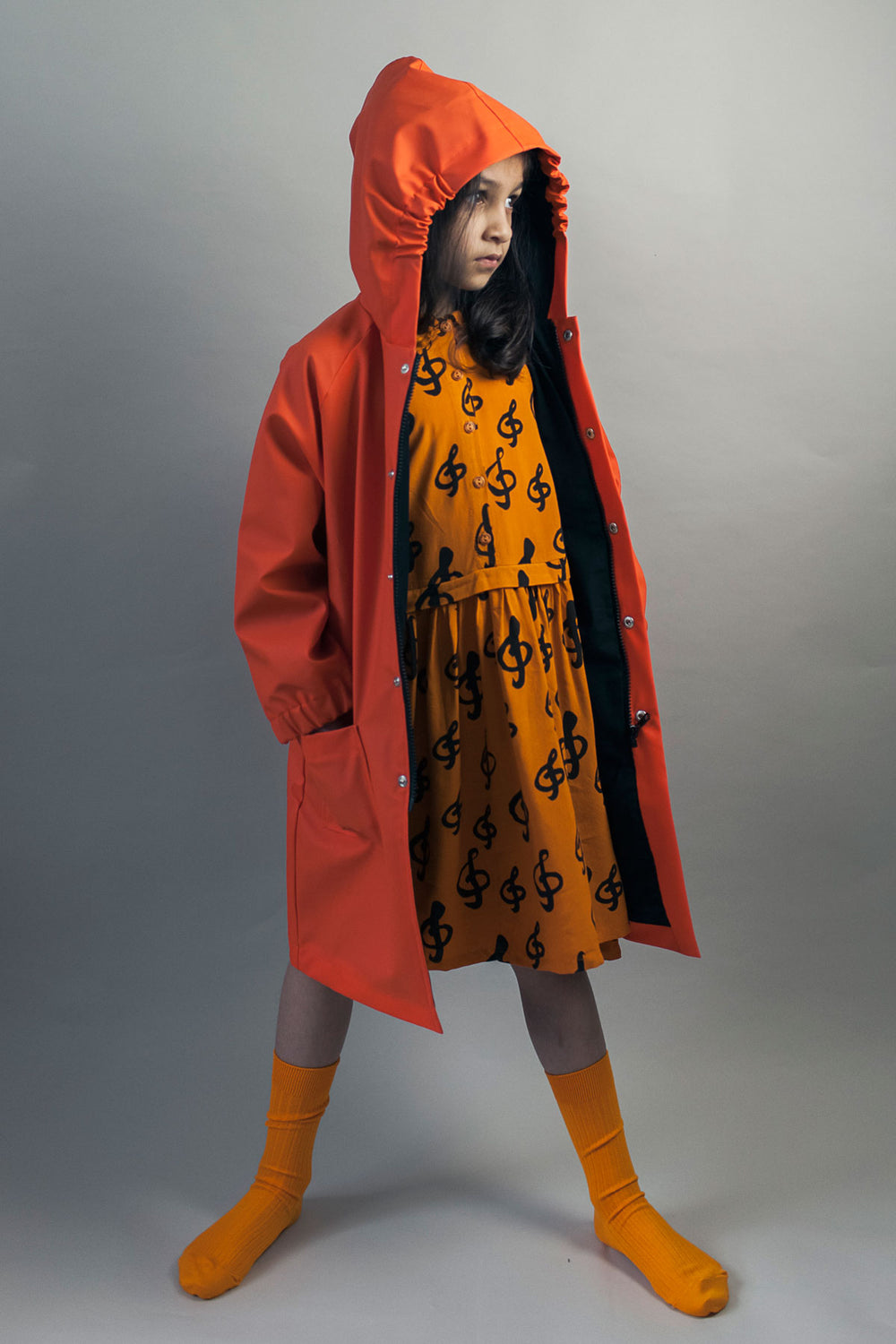 Beau Loves Orange Raincoat