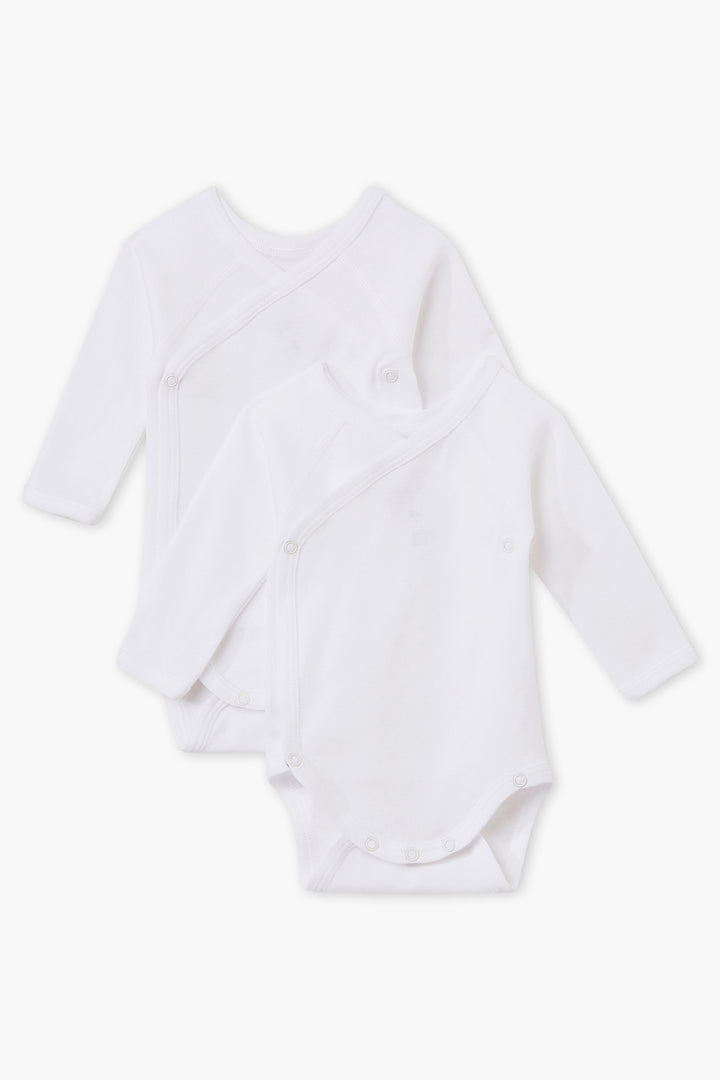 Baby Onesie Petit Bateau 2-Pack Kimono 