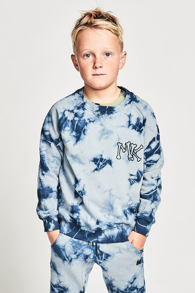 Boys Sweatshirt Munster Kids MK Crew - Mid Blue Dye model