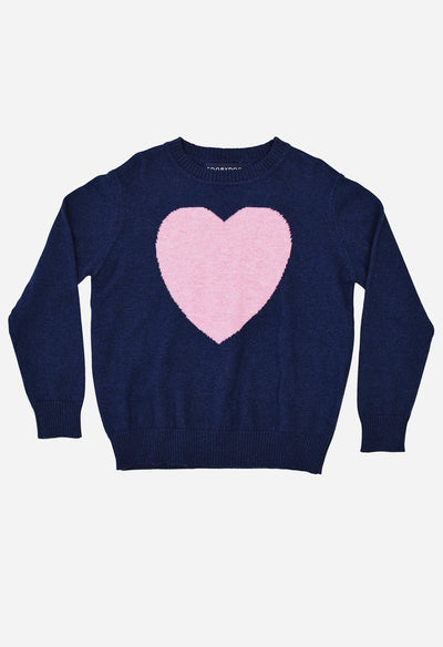 Toobydoo Pink Heart Sweater