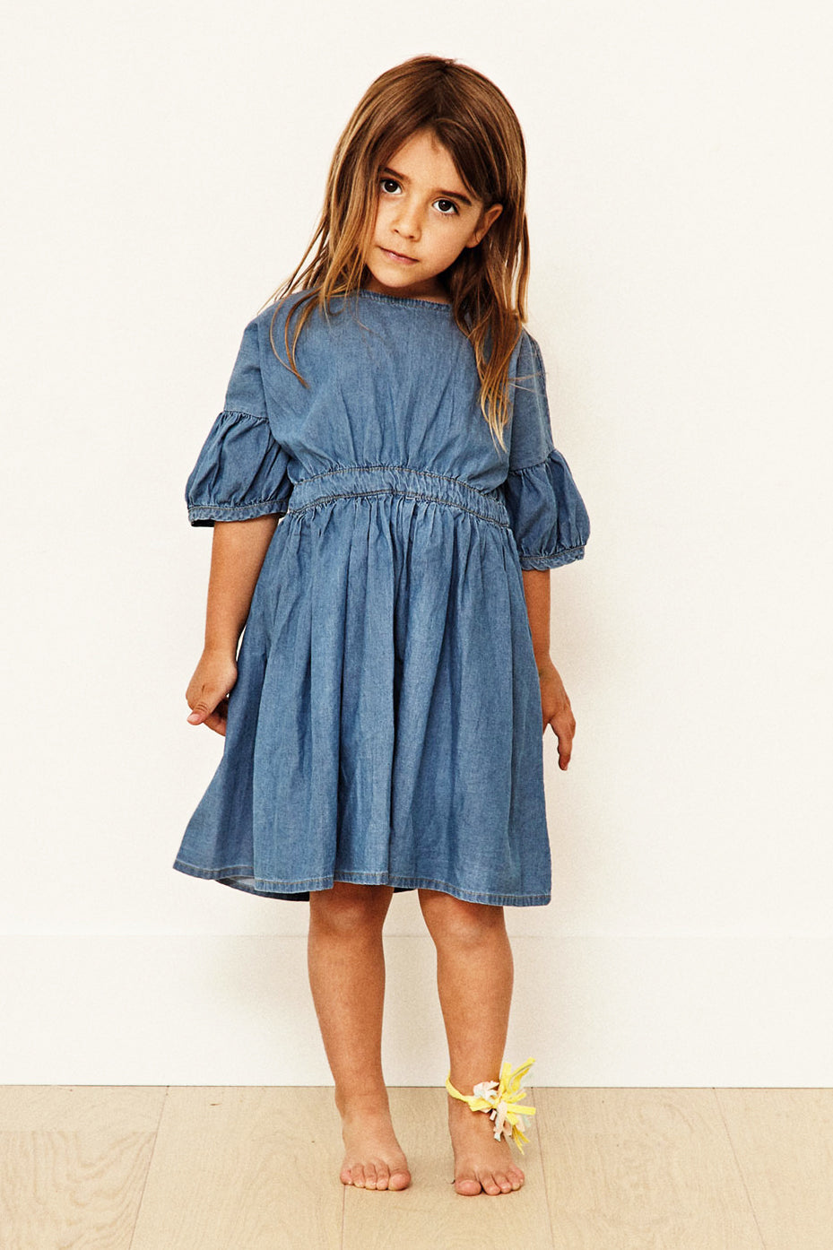 Yellow Pelota Oahu Dress - Blue Denim