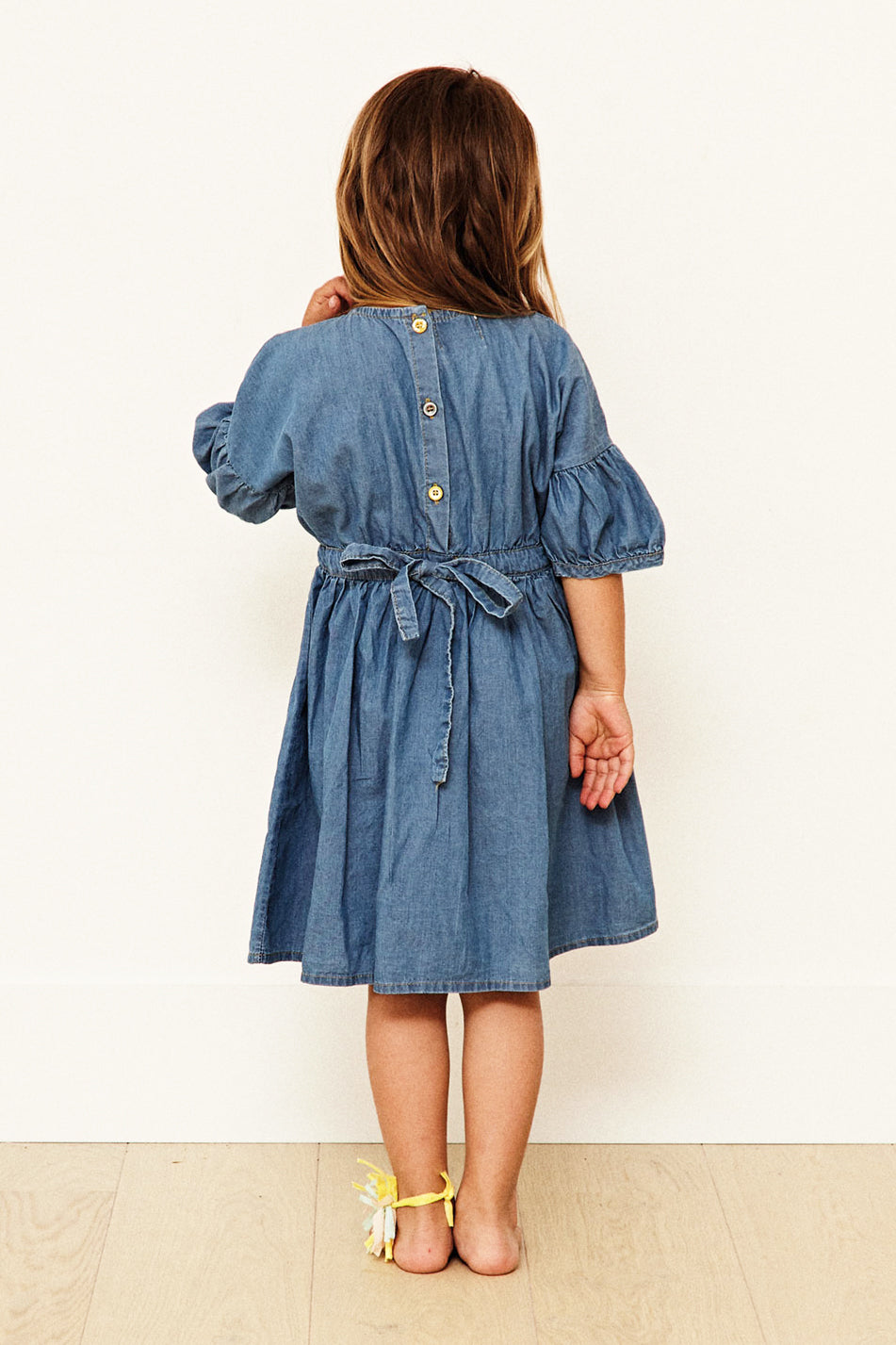 Yellow Pelota Oahu Dress - Blue Denim