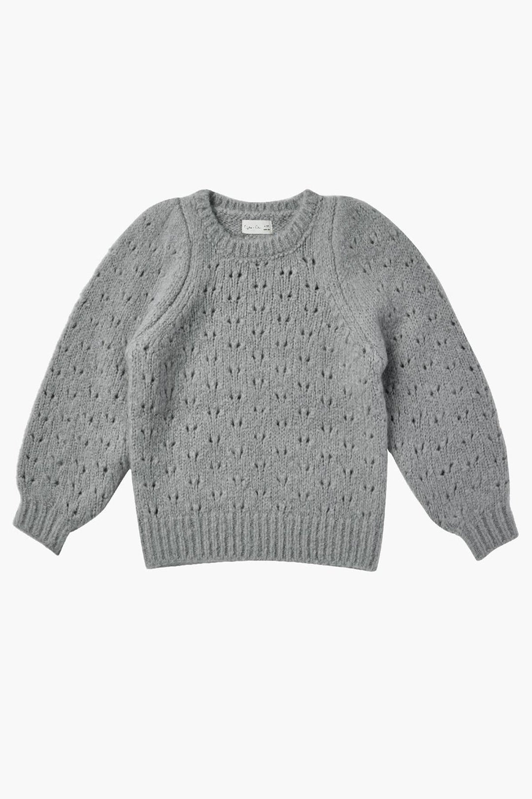 Girls Sweater Rylee + Cru Balloon Dusty Blue