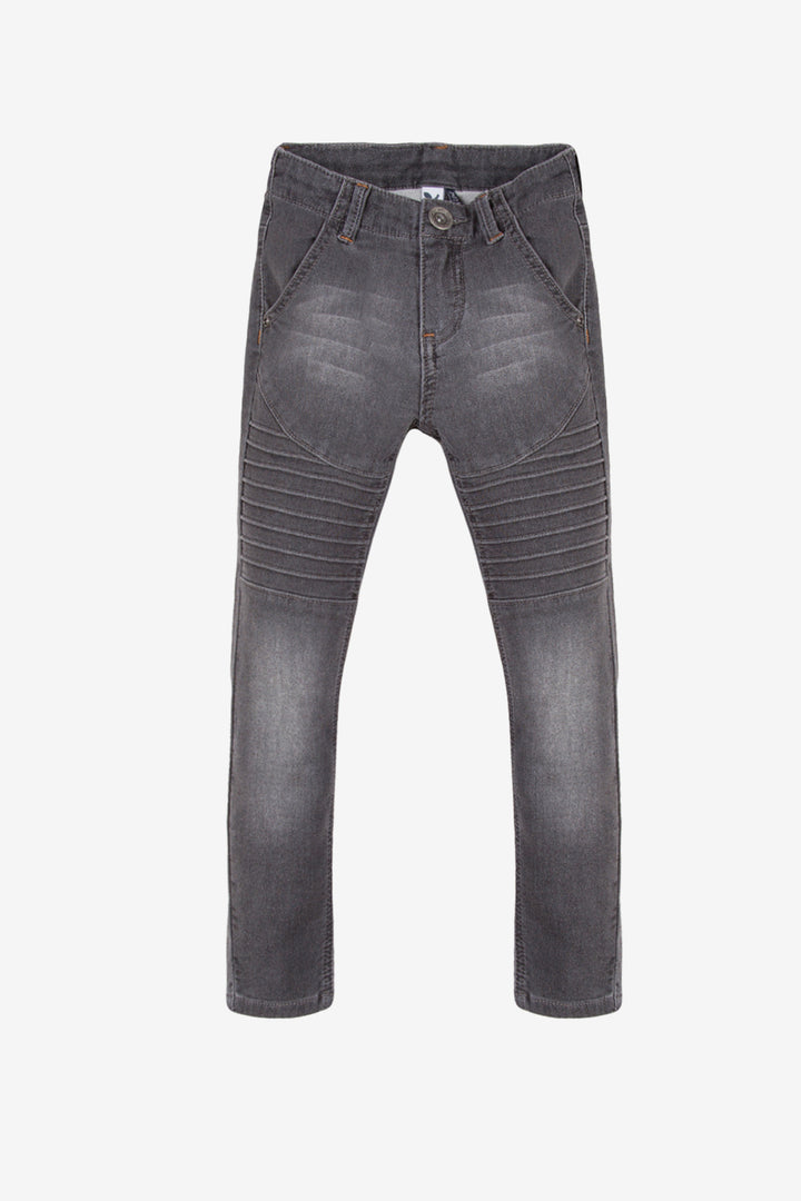 3pommes Boys Grey Moto Jeans