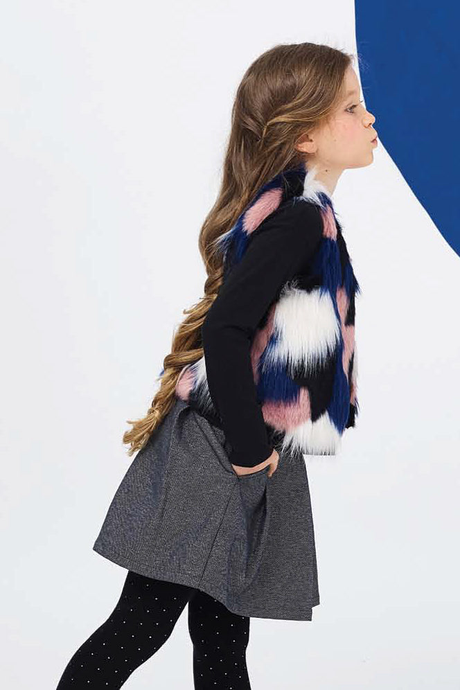 Jean Bourget Multicolor Fur Vest
