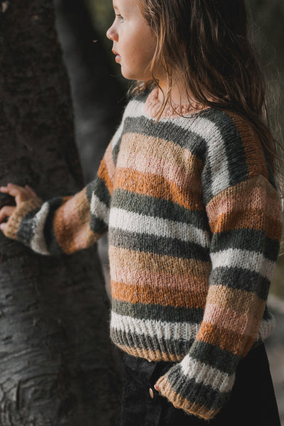 Rylee + Cru Stripe Aspen Girls Sweater