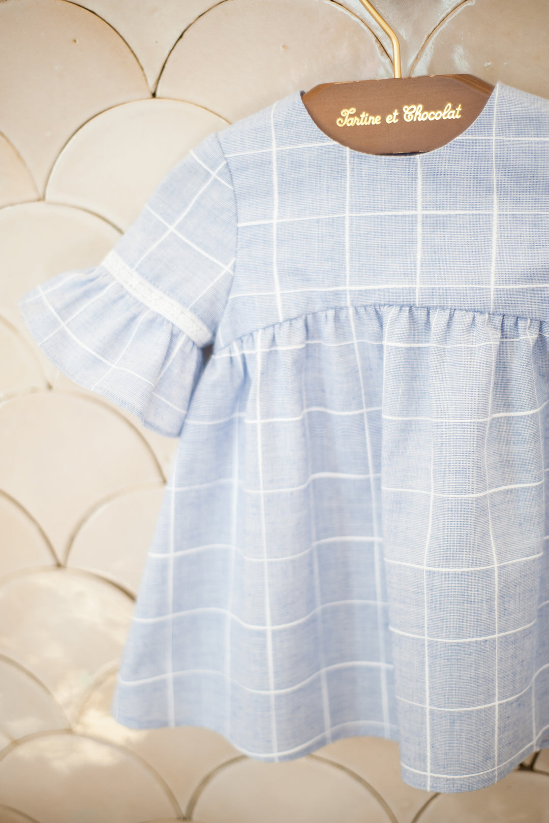 Tartine et Chocolat Baby Girls Blue Riviera Dress
